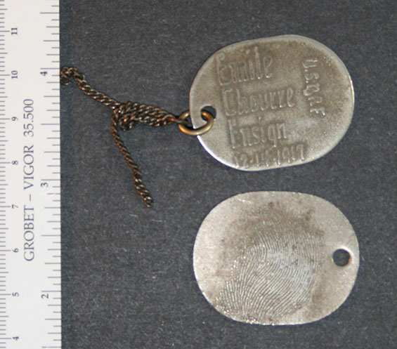 Emile Chourré Dog Tags, December 14, 1917