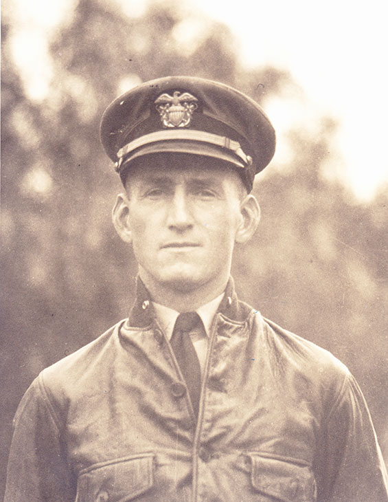 Emile Choureé, Early Portrait in A-1 Flight Jacket