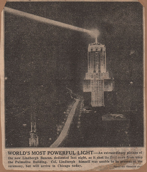 Lindbergh Beacon, Palmolive Building, Chicago, IL