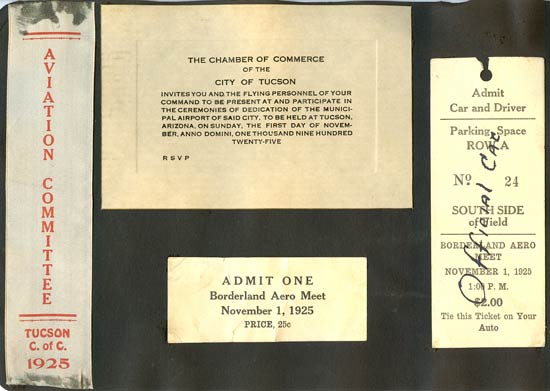 Davis-Monthan Airfield Dedication Artifacts, 11/1/1925