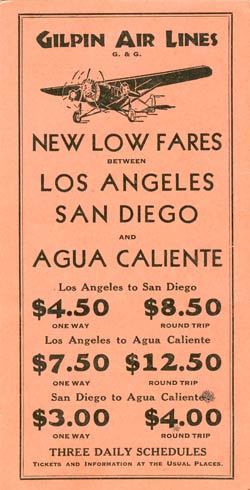 G&G Gilpin Air Lines Fare Card 1