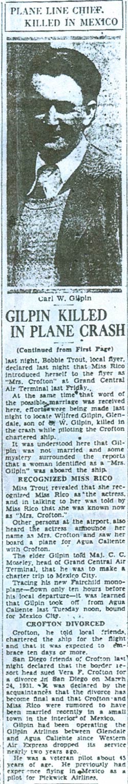 Obituary, LA Times, July 14, 1932
