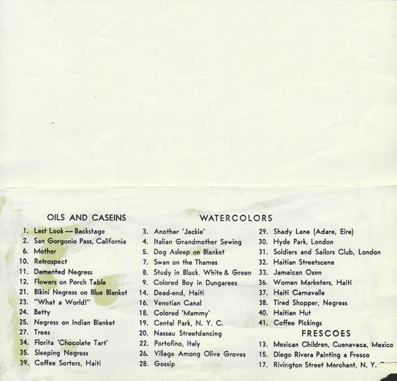 Exhibit Brochure, December 9-24, 1954 (Source: Roberts) 