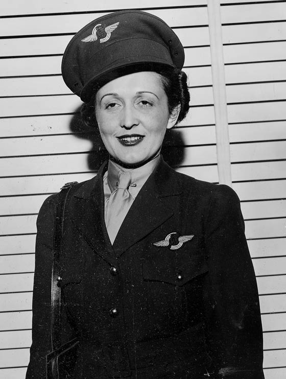 Aline Rhonie in Uniform, Date & Location Unknown (Source: Roberts)