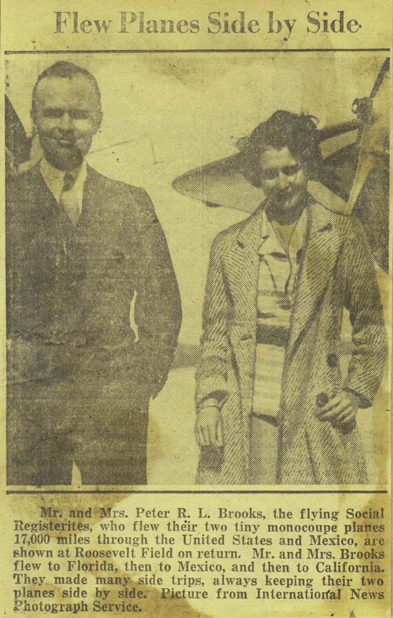 Return from Flying Honeymoon (Source: Roberts)