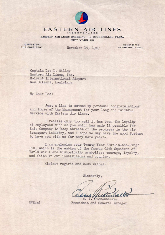 November 15, 1949, Twenty-Year Award