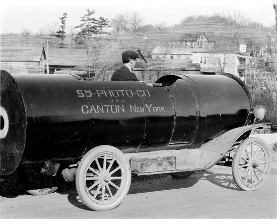 Dwight Church in his "Film Car", Date Unknown