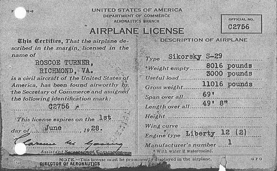 NC2756 Registration Certificate 6/1/28