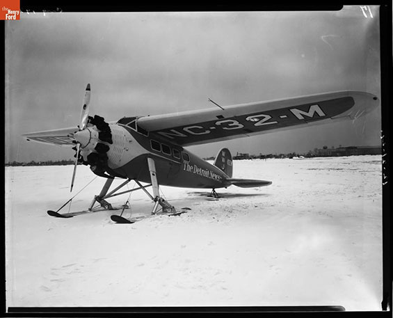 Lockheed Vega NC32M, On Skis, August 1929 (Source: Link) 