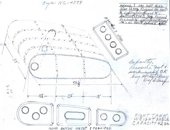 NC4398, Fuel Tank Construction, March 30, 1935 (Source: FAA)