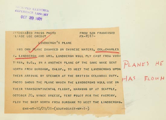 NC49M While in the Hands of Detroit Aircraft Corporation, Annotation