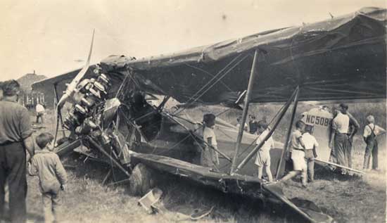 Stearman NC5084 Wrecked, Date (Ca. 1937?) & Location Unknown