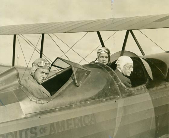 Robert Buck in NC549K Carrying His Parents, September 4, 1931 (Source: Kalina)