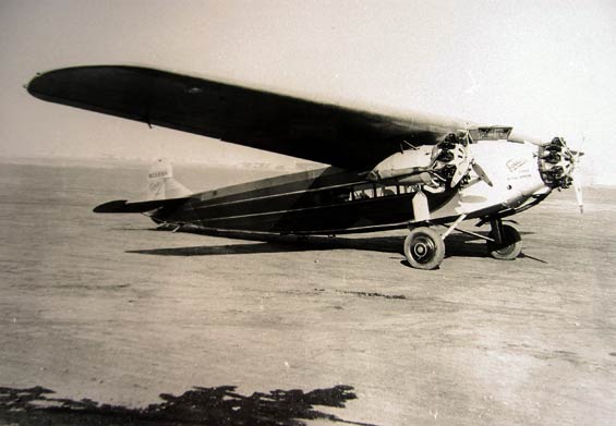 Fokker F-10A, NC586K, Date & Location Unknown (Source: Gerow)