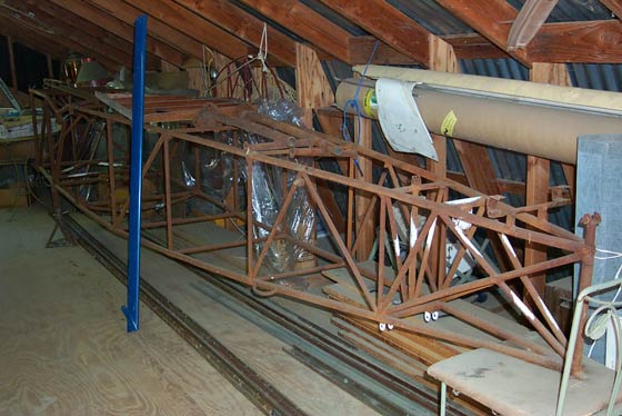 NC684K Fuselage Frame, September 22, 2002 (Source: Webmaster Photo by Tufts)