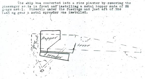 NC8192 Rice Hopper Modification, April 20, 1937 (Source: FAA)