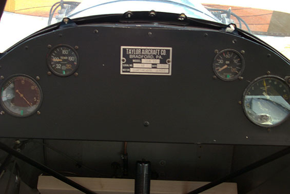 Taylor Cub Instrument Panel (Source: Webmaster)