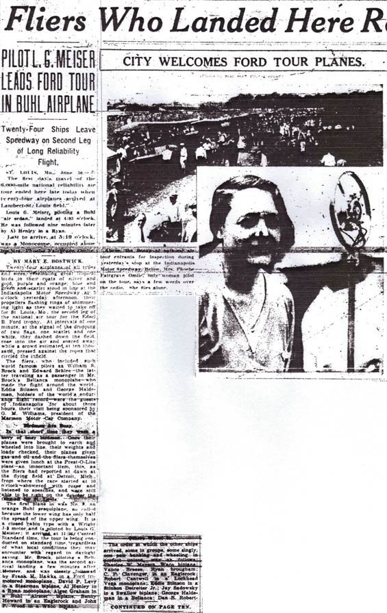 Indianapolis Star, July 1, 1928 (Source: Tretter)