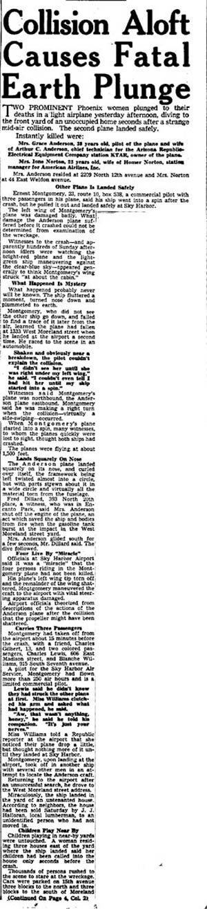 Arizona Republic, May 20, 1940 (Source: AZ Republic via R. Woodling)