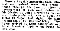 Bakersfield Californian, July 21, 1927 (Source: Gerow)