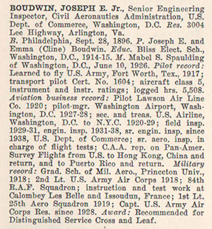 Who's Who in Aviation, 1942 (Source: Webmaster)