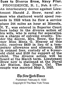 The New York Times, February 9, 1930 (Source: NYT)