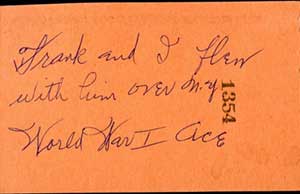E.H. Burgin Flight Souvenir, Date Unknown (Source: Site Visitor)