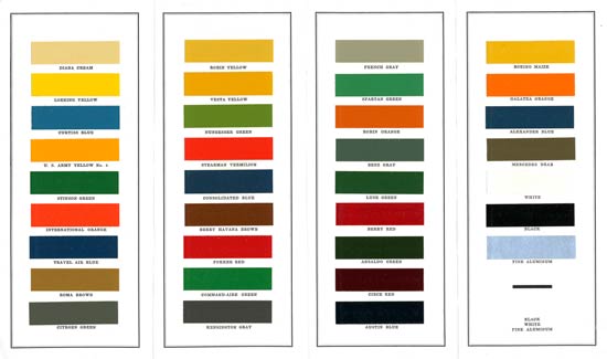 Berryloid Color Chart, ca. 1930