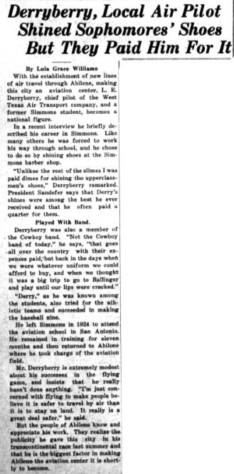 Simmons Brand, Abilene, TX, May 28, 1929 (Source: Web)
