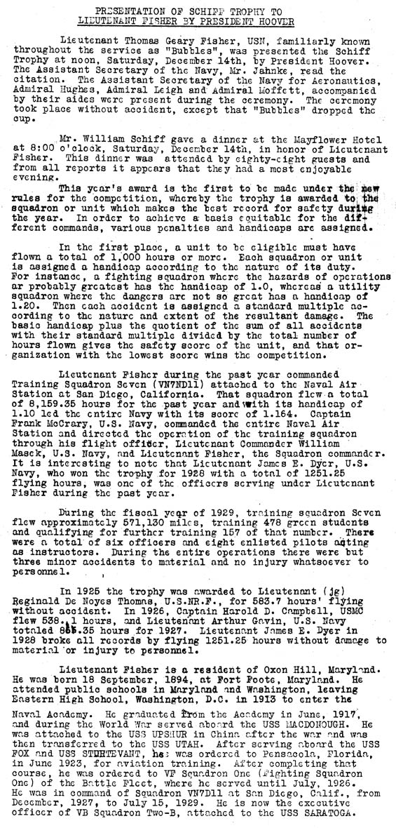 Bureau of Aeronautics Newsletter,December 18, 1929 (Source: Webmaster)