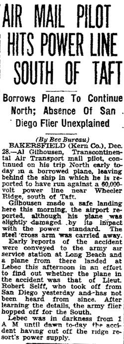Fresno Bee December 28, 1929 (Source: Gerow)