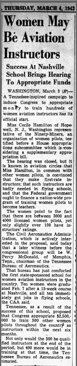 Knoxville Journal, March 4, 1943 (Source: newspapers.com) 