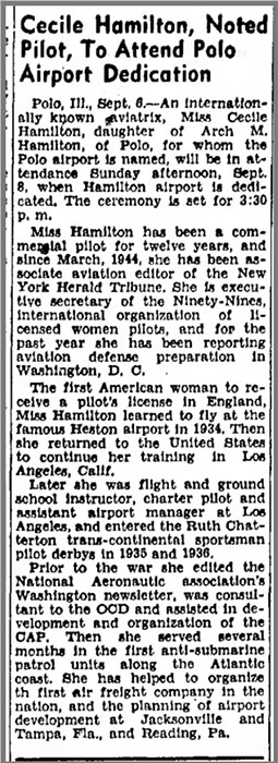 Freeport Journal - Standard (IL), September 6, 1946 (Source: newspapers.com)