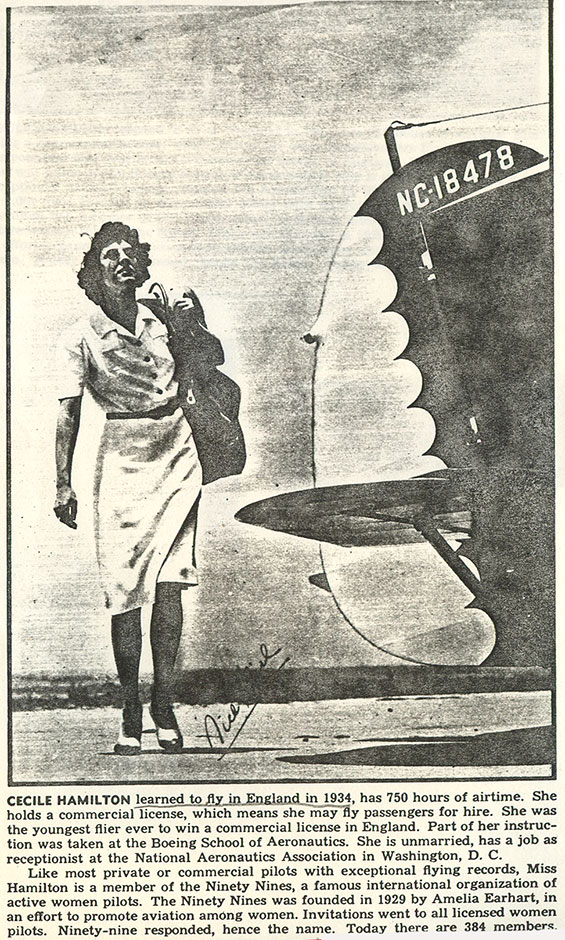 Cecile Hamilton, Undated News Article ( Source: Web) 
