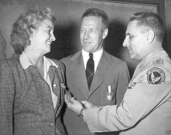 Receiving Air Medal From General H.L. George