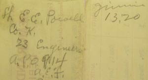 Chit for Monies Due or Owed, 1918-19 (Source: Bolle)