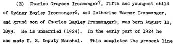 Genealogical Information, Date Unknown (Source: Woodling)