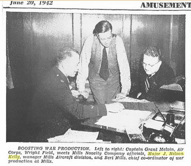 Kelly, Center, June 20, 1942 (Source: Woodling)