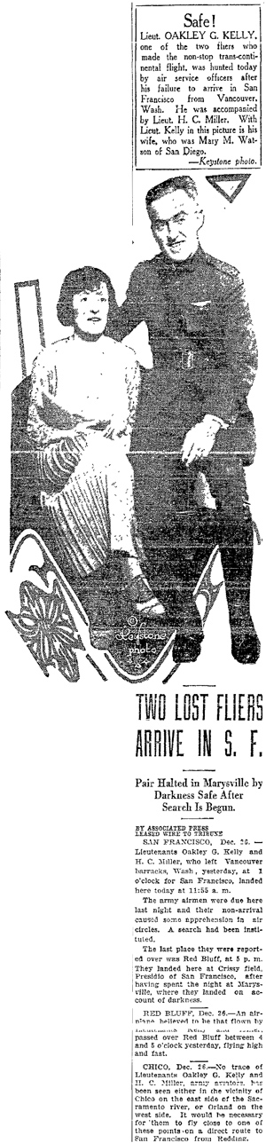 Oakley Kelly, December 26, 1924