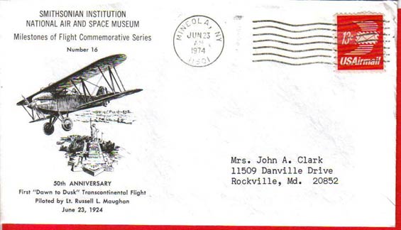 U.S. Postal Service Cachet, June 23, 1974 (Source: Woodling)