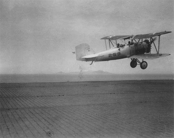 Vought O2U-2 Corsair, A-8095 Departing Carrier Deck, Ca. 1928-30 (Source: Barnes)