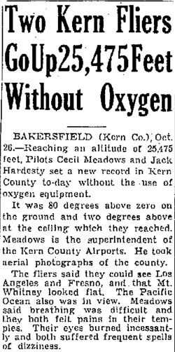 Fresno Bee, Friday October 27, 1935 (Source: Gerow)