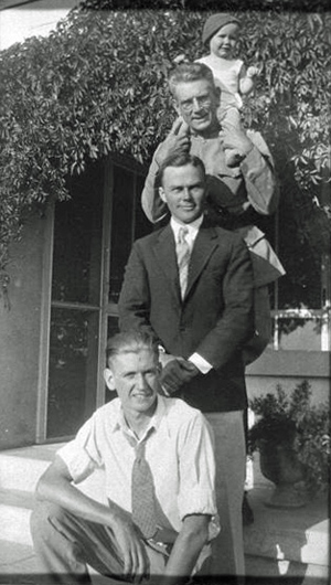 Bottom to Top, Robert Moon, E.E. Aldrin, Sr., Faye Arnold Moon, Baby Madeline