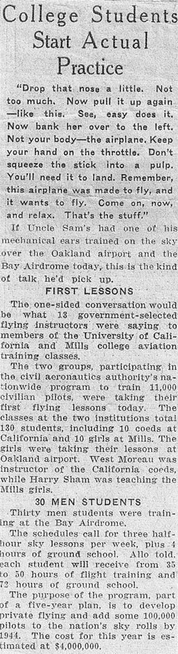 Undated & Unsourced News Article, Ca. 1940 (Source: Moreau)