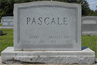 Henry Pascale, Grave Marker, 1990 (Source: findagrave.com)