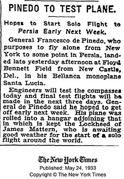 The New York Times, May 24, 1933 (Source: NYT)