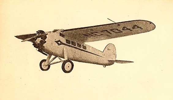 Lockheed Vega, NC7044, "Miss Patsy" (Source: Powell Family)