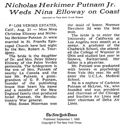 The New York Times, September 1, 1969 (Source: NYT)