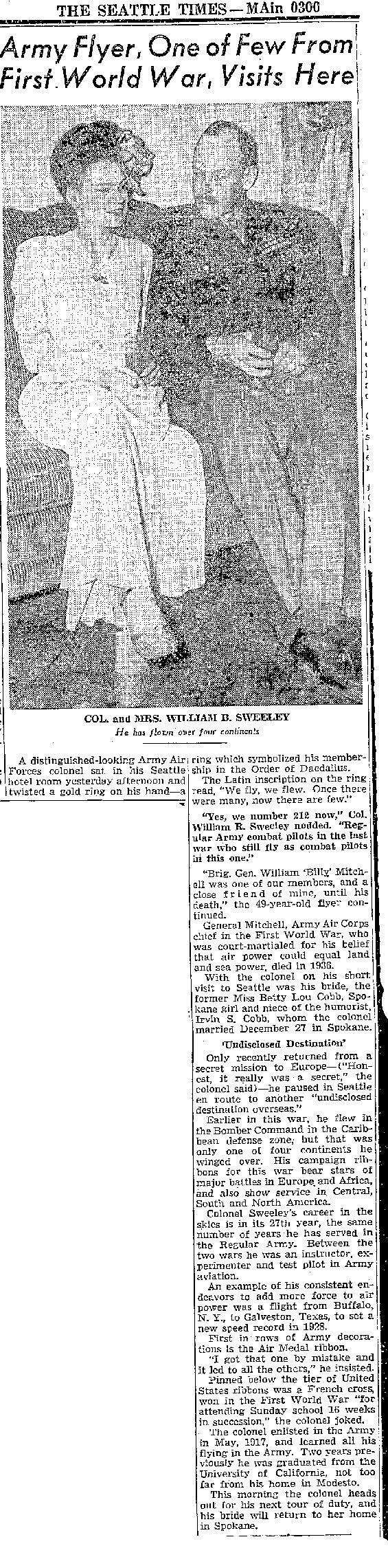 Seattle Times January 27, 1944 (Source: Woodling)