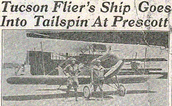 G.W. Sykes, right, with Waco 4280 ca. 1928